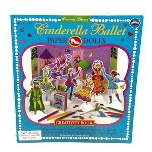 Cinderella Ballet Paper Dolls Book Paperback Toy Dancing Interactive Creative
